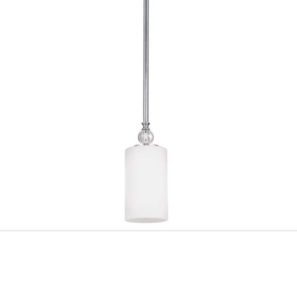 Englehorn Collection by Sea Gull Lighting Pendants Chrome and Etched Glass - Picture 3 of 8